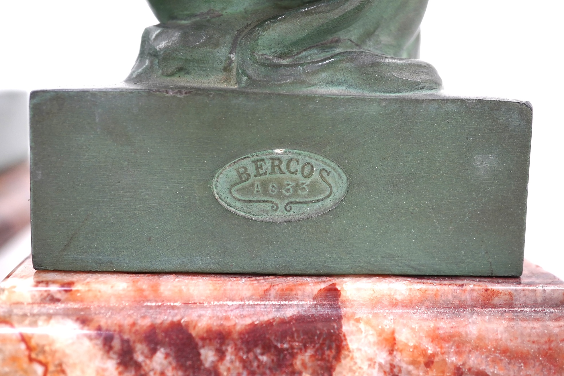 A pair of French Art Deco spelter bookends